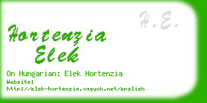 hortenzia elek business card